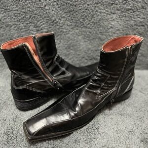 Jo Ghost Men's Black Leather Ankle Boots